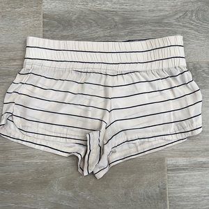 Acacia shorts, size small, hardly worn, beige with navy stripes